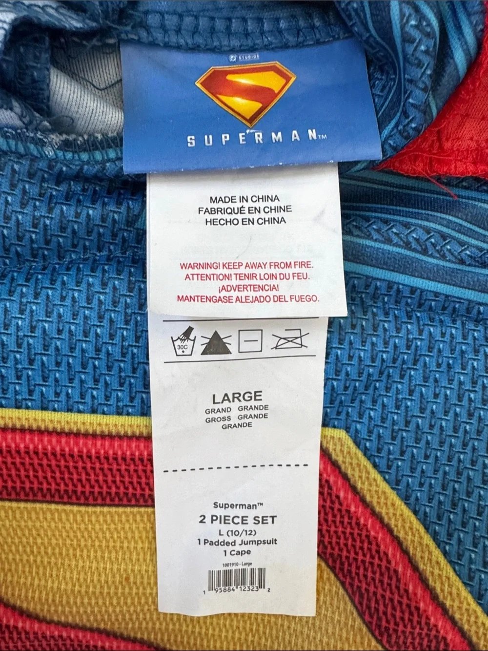 DC Comics Superman Kids Costume in Blue, Red & Gold